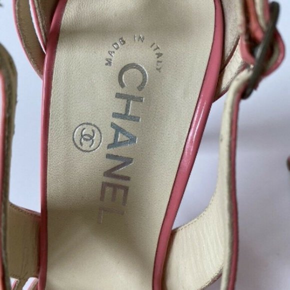 Chanel Sandals Heels Pink  EU40 US9 - Picture 7 of 9